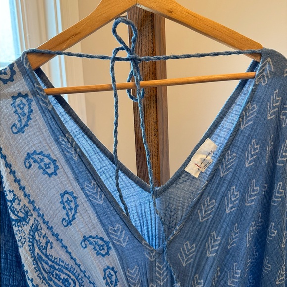 Anthropologie Blue Textured Dress - Picture 5 of 8